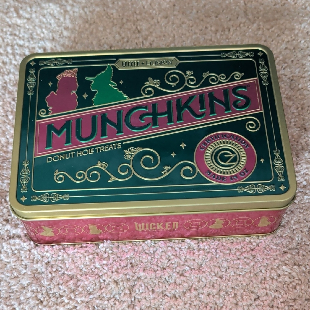 Limited Edition! Wicked & Dunkin Donuts Collaboration Munchkin Tin